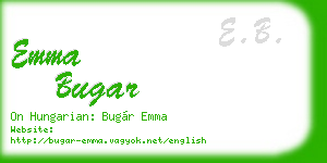emma bugar business card