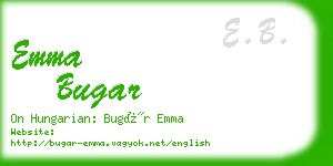 emma bugar business card